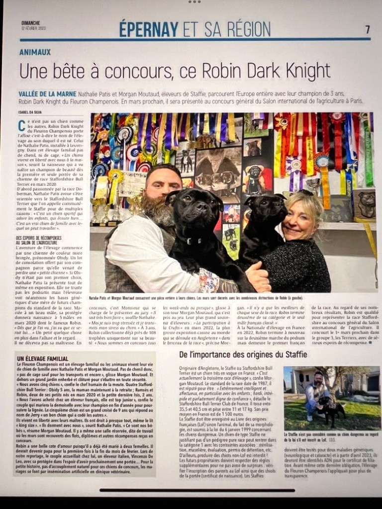 Du Fleuron Champenois - Notre Robin dans le journal local !!!